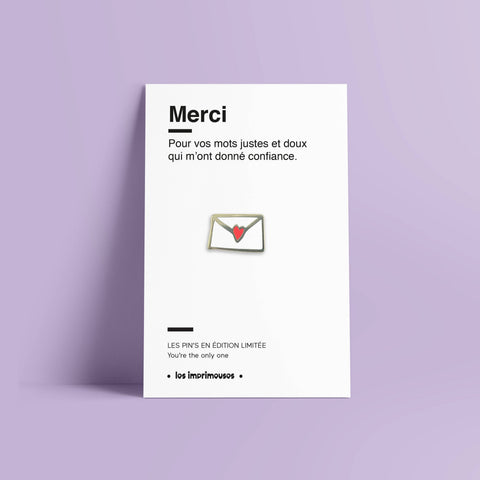 Pin's Lettre - Merci