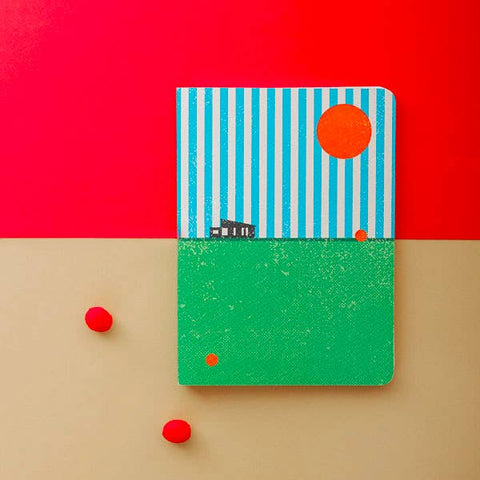 Carnet spirale A5 - Soleil rouge