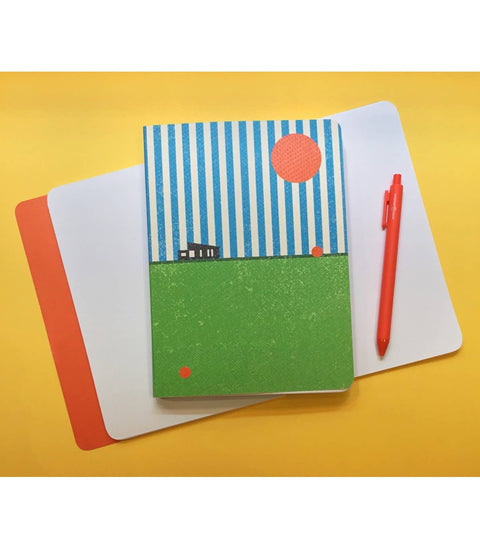 Carnet spirale A5 - Soleil rouge