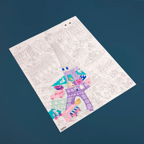 Coloriage poster pocket Tour Eiffel